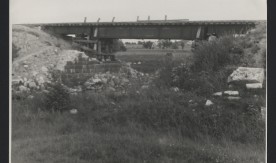 Most kolejowy na km. 47,8. 29 lipca 1946 r.
